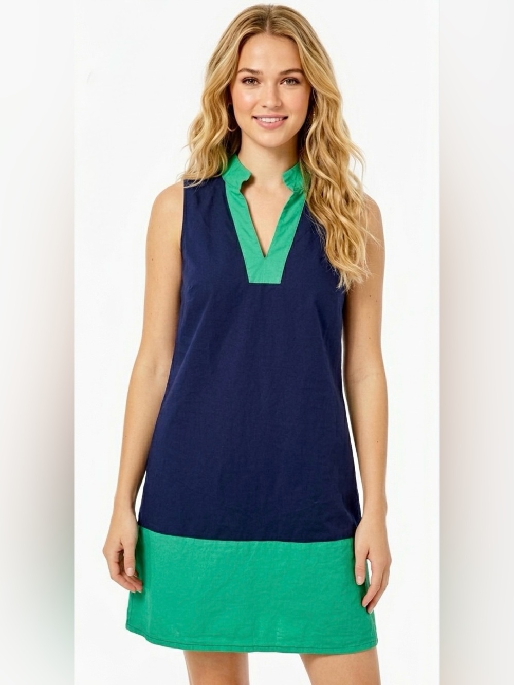 Sail to Sable Navy Green Midi Dress | Sleeveless Preppy A-Line | Size S